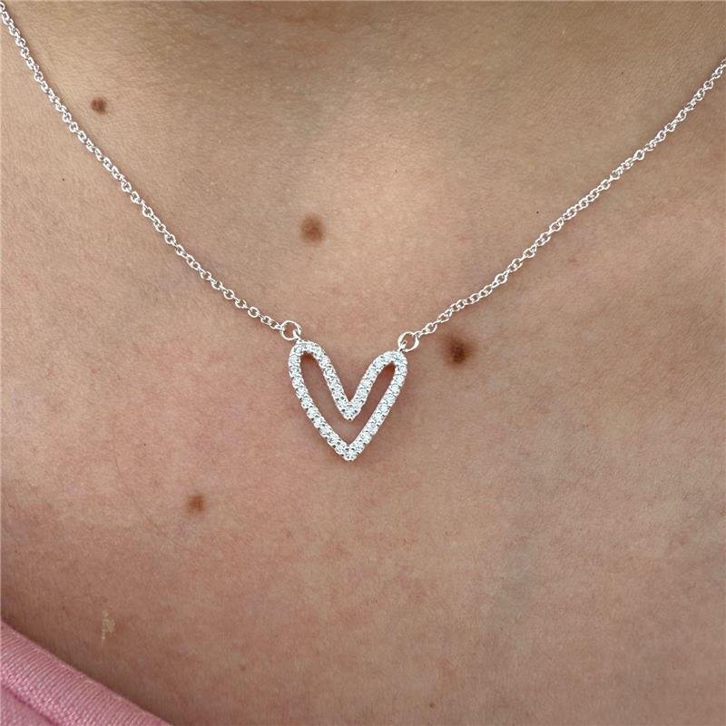 COLAR CARTIER CORAÇÃO CRAVEJADO