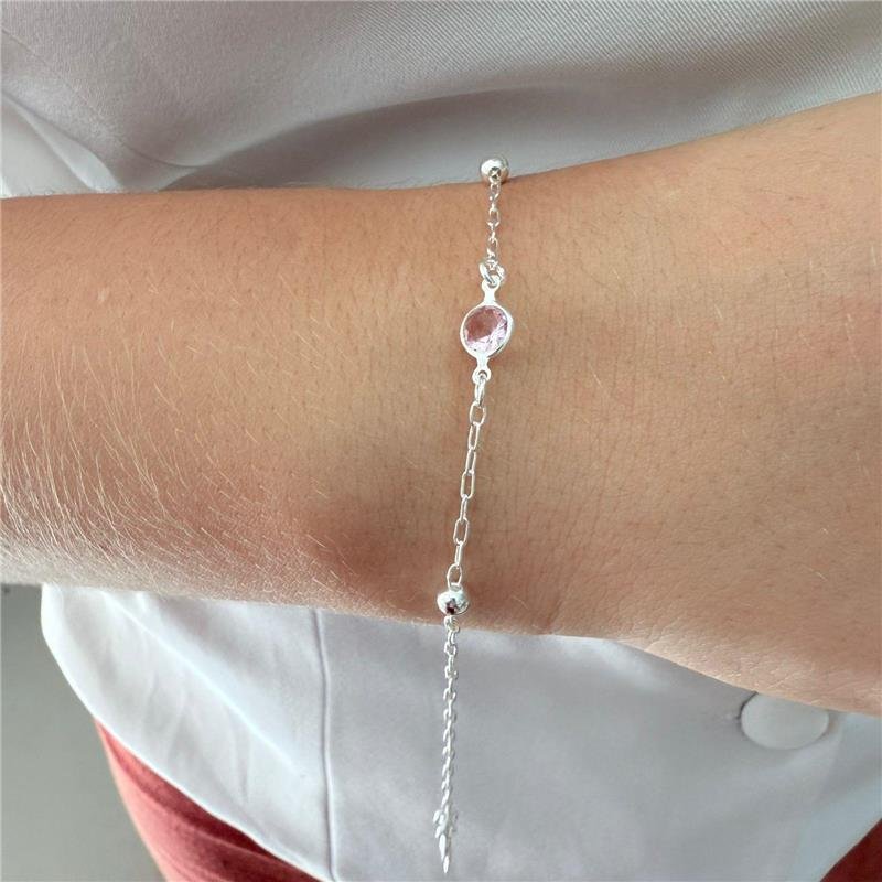 PULSEIRA 1 PONTO DE LUZ ROSA CLARO 