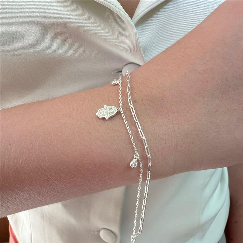 PULSEIRA DUPLA MÃO DE FATIMA