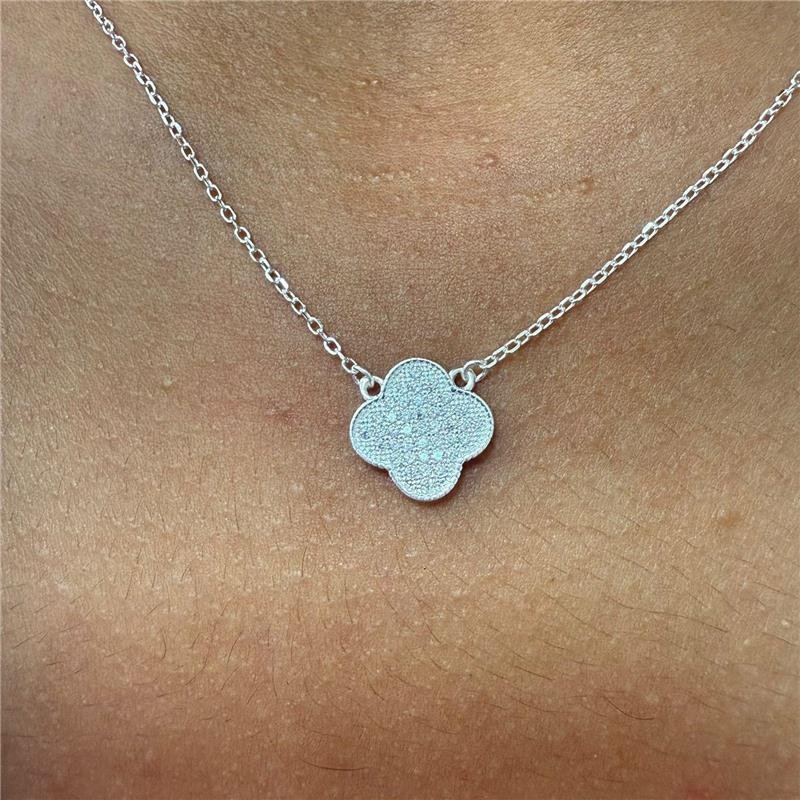 COLAR CARTIER TREVO PREENCHIDO 