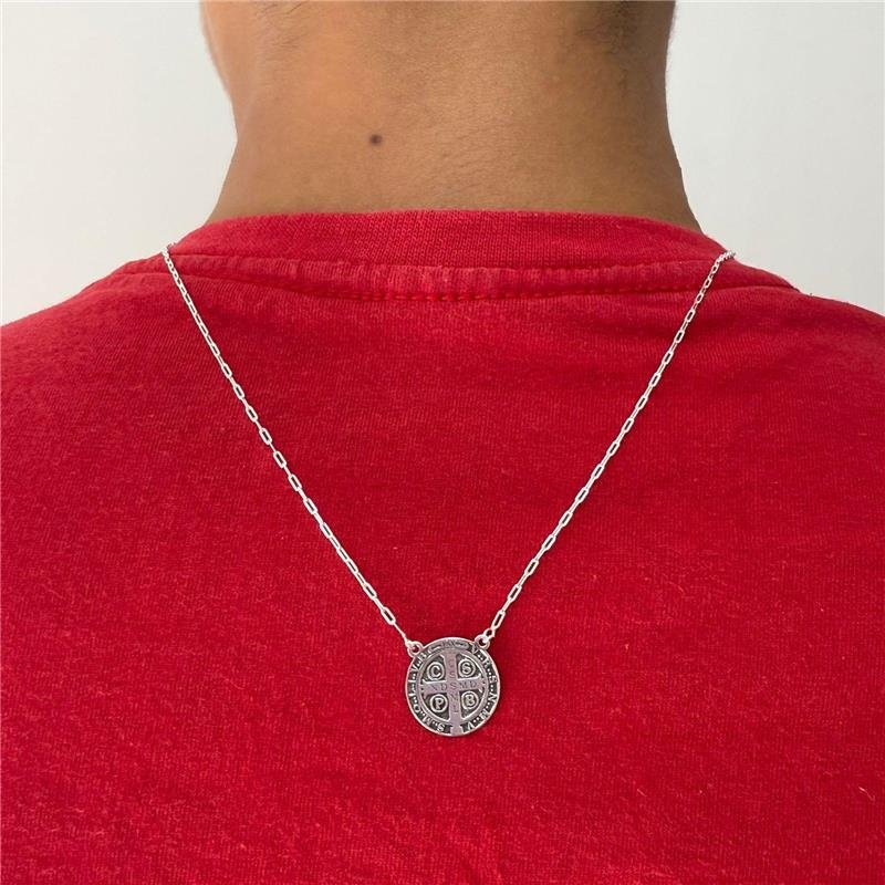 ESCAPULARIO REDONDO SÃO BENTO ENVELHECIDO 16MM