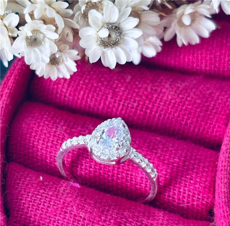 SOLITÁRIO GOTA CRISTAL CRAVEJADO