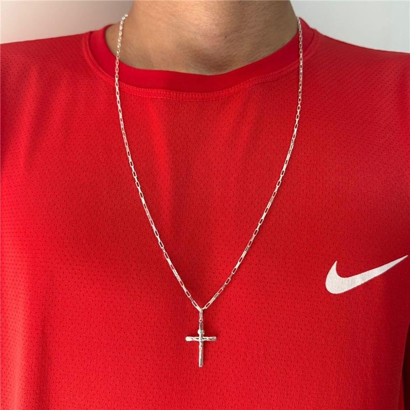 CORRENTE TIJOLINHO COM CRUZ