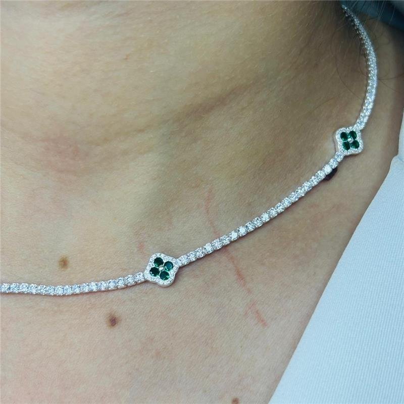 COLAR CRAVEJADO IMPORTADO TREVOS VERDE