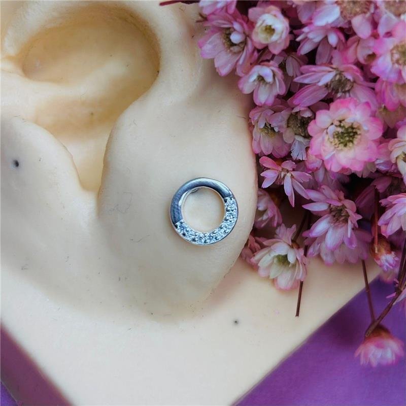 BRINCO CIRCULO METADE CRAVEJADO