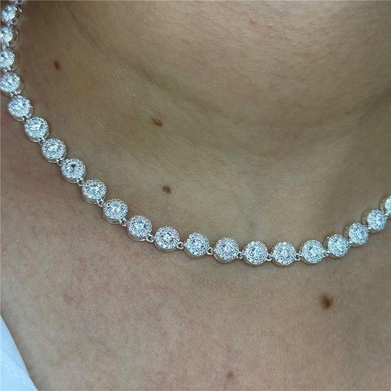 COLAR SWAROVSKI REDONDO CRAVEJADO