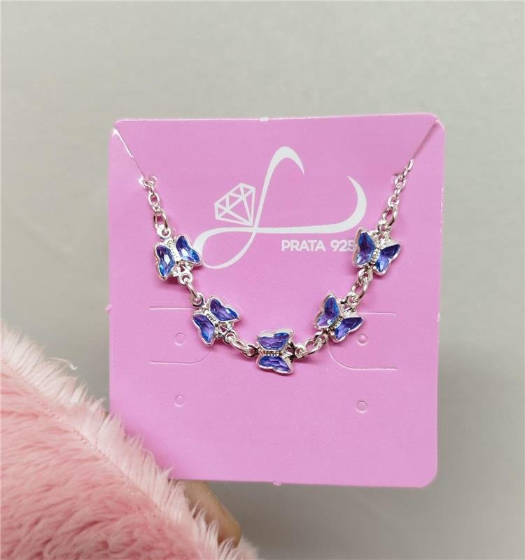 PULSEIRA INFANTIL BORBOLETAS AZUL 