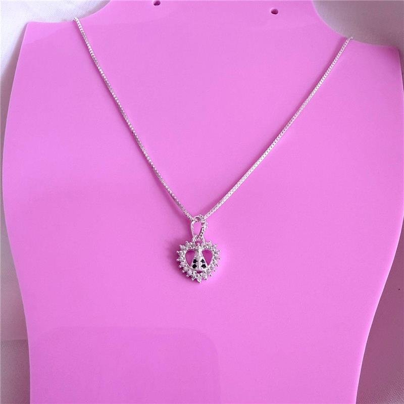 COLAR NOSSA SENHORA NO CORAÇAO CRAVEJADO