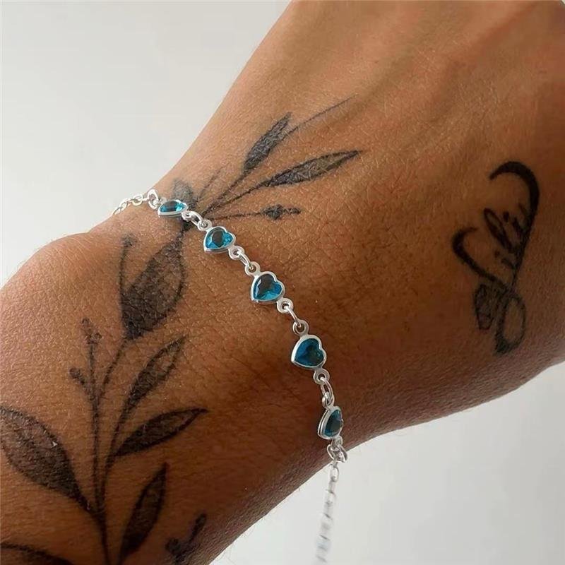 PULSEIRA 5 CORAÇOES AZUL